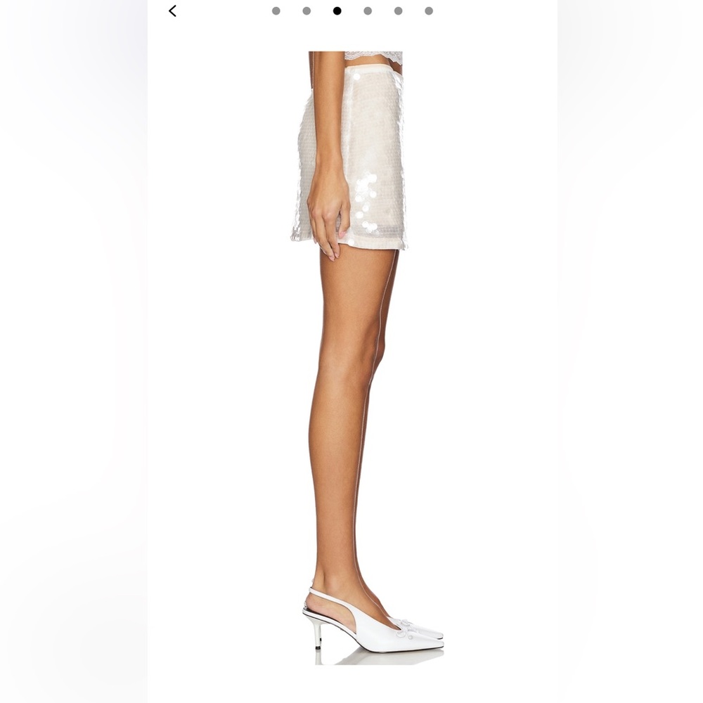 superdown Sparkling Ivory Mini Skirt - Picture 2 of 4